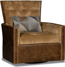 Paul Robert Swivel Chair with Pillow