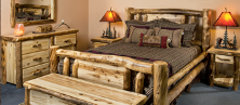 log bedroom furniture