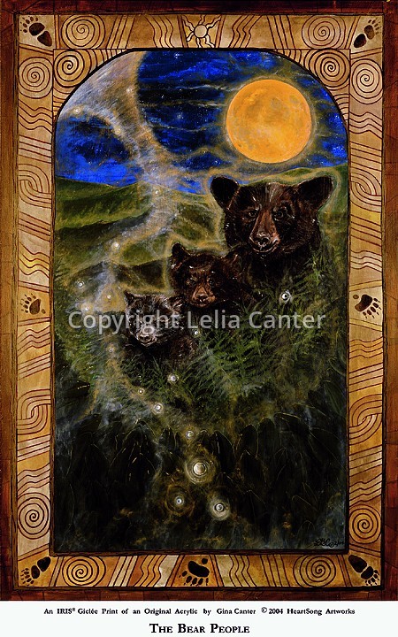 local artwork featuring Cherokee legend on bears
